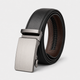 The Executive Ratchet Leather Belt - Black & Silver