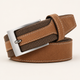Men’s Canvas Casual Belt with Alloy Buckle – Light Brown