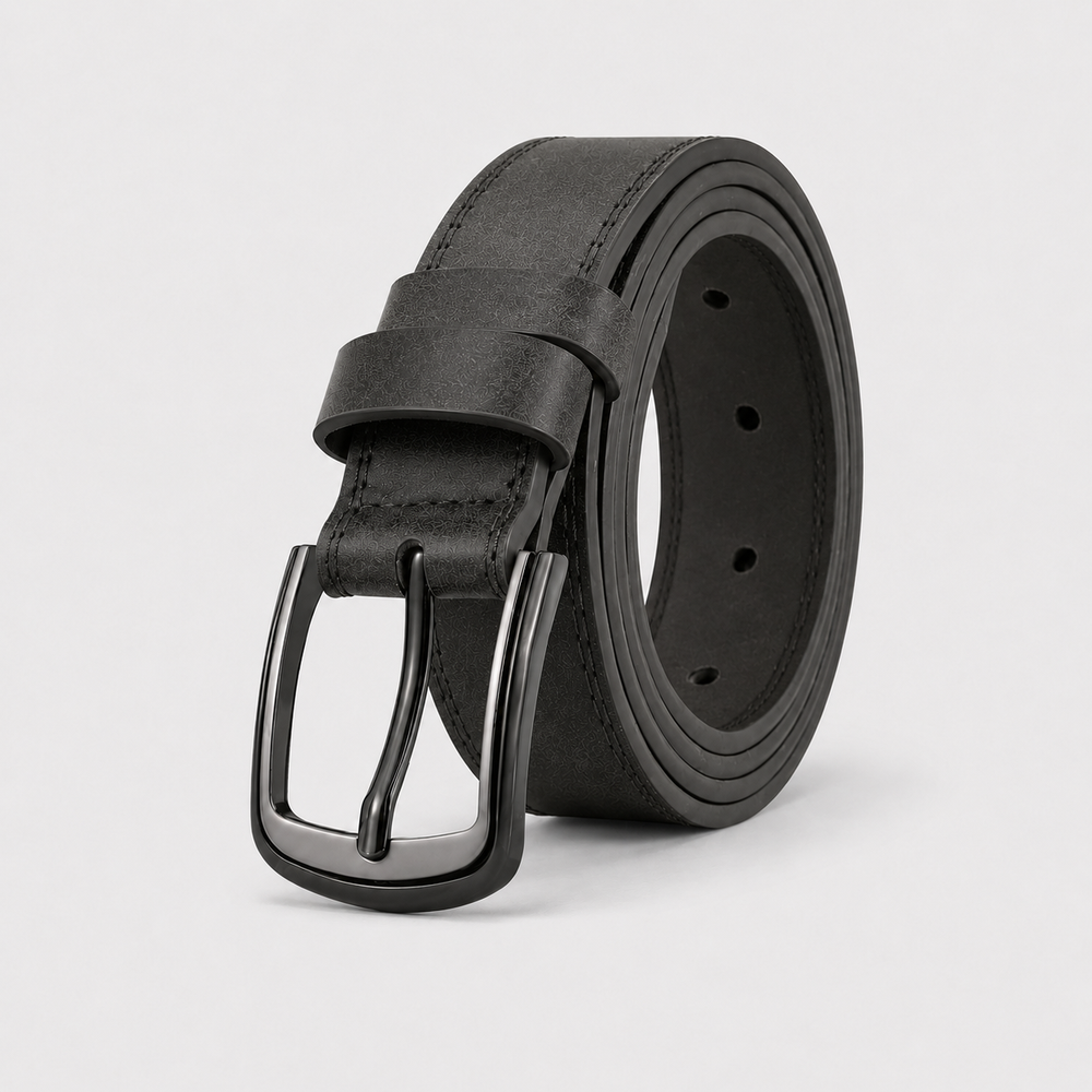 Men’s Urban Spliced Casual Belt with Alloy Buckle