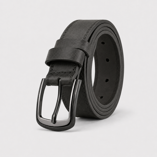 Men’s Urban Spliced Casual Belt with Alloy Buckle