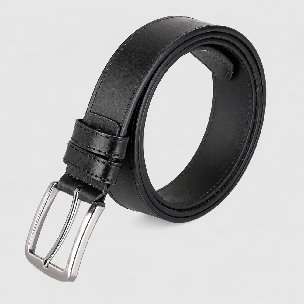 The Heritage Genuine Leather Belt - Black