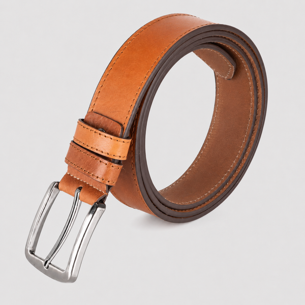 The Heritage Genuine Leather Belt - Tan