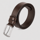 The Heritage Genuine Leather Belt - Dark Brown